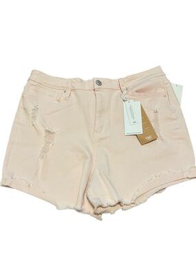 YMI Light Pink Distressed Cutoff Denim Shorts